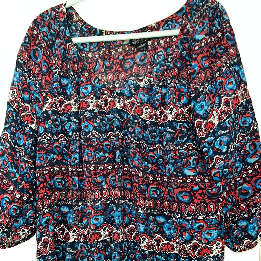 Lucky Brand 100% cotton lightweight top / tunic. Great with jeans. Size XL.
